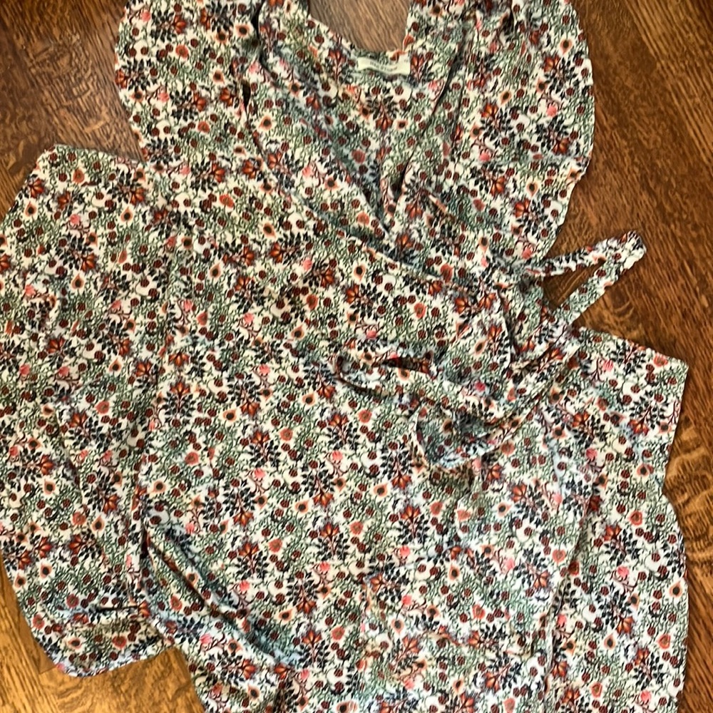 MIDI flouncy wrap dress